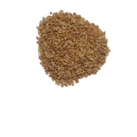Precooked hulled wheat seeds
