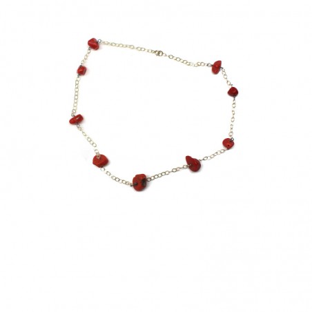 Collier corail argent