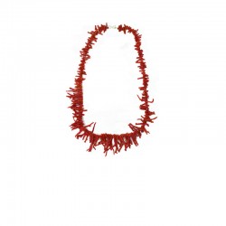 Collier branches corail rouge