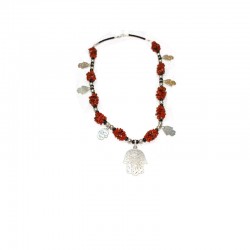 Khomsa coral necklace