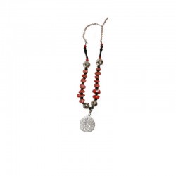 Coral silver necklace