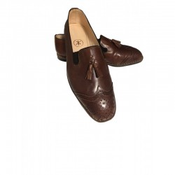 Mocassini Oxford in pelle con nappine